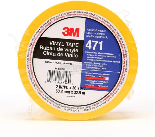 3M 471IW-G50-D PVC ragasztószalag Sárga 33mx50mm 1db 471IW-G50-D