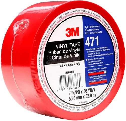 3M PVC ragasztószalag Piros 33m x 50mm 1db 471IW-R50-D