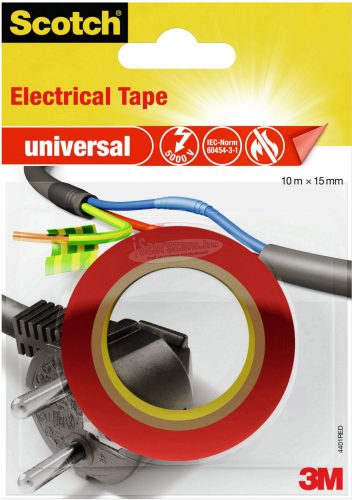 3M universal 4401RED Szigetelőszalag Scotch Piros 10mx15mm 1db 4401RED