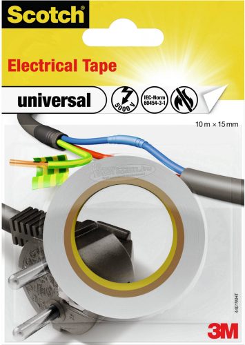 3M universal 4401WHT Szigetelőszalag Scotch Fehér 10mx15mm 1db 4401WHT