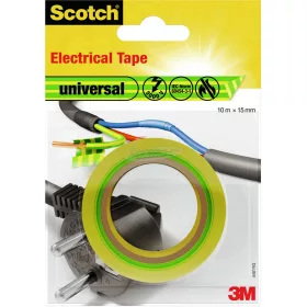   3M Szigetelőszalag Scotch Sárga, Zöld 10m x 15mm 1db universal 4401YG