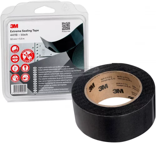 3M Tömítőszalag Fekete 5.5m x 50mm 1db 4411B/IPS