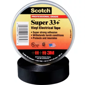   3M Szigetelőszalag Scotch Fekete 33m x 19mm 1db SUPER33+-19X33