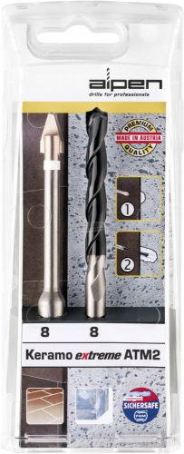 Alpen Üveg- és csempefúró készlet 2 részes 8mm 1/4" hengeres Keramo extreme ATM2 300082100
