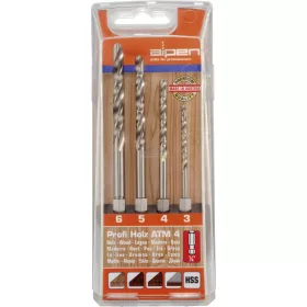   Alpen Fa csigafúró készlet 4 részes 3-6mm 1/4" 1 készlet 603002100