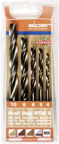 Alpen Fa csigafúró készlet 5 részes 4-10mm hengeres 1 készlet 600114100