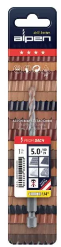 Alpen Tetőcserép fúró 6mm/100mm 1/4" 1db 25200600100