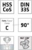 Alpen Kúpsüllyesztők több méretben HSS Co5 hengeres 90° DIN 335 C 2390