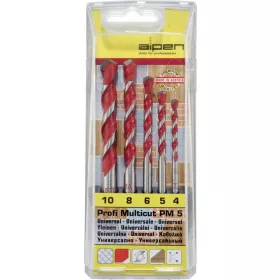   Alpen Többcélú/Univerzális csigafúró készlet 4-10mm MultiCut Keményfém 5 részes hengeres 100705100
