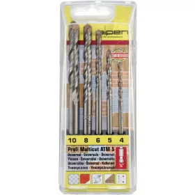   Alpen Többcélú/Univerzális csigafúró készlet 4-10mm MultiCut Keményfém 5 részes 1/4" 100805100