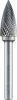 Alpen Turbómaró Keményfém SPG Hegyes ív Hossz 50mm Átmérő 6mm Szár átmérő 6mm 780606106100