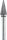 Alpen Turbómaró Keményfém SKM Kúp Hossz 50mm Átmérő 6mm Szár átmérő 6mm 783606106100