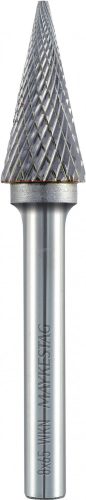 Alpen Turbómaró Keményfém SKM Kúp Hossz 50mm Átmérő 6mm Szár átmérő 6mm 783606106100