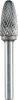 Alpen Turbómaró Keményfém RBF Kerek ív Hossz 50mm Átmérő 6mm Szár átmérő 6mm 788606106100