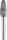 Alpen Turbómaró Keményfém RBF Kerek ív Hossz 50mm Átmérő 6mm Szár átmérő 6mm 788606106100