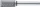 Alpen Turbómaró Keményfém ZYA-S henger Hossz 50mm Átmérő 6mm Szár átmérő 6mm 778606106100