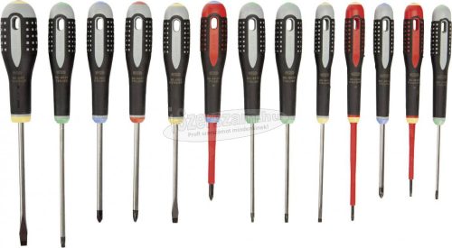 BAHCO ERGO csavarhúzó készlet, 13 részes Lapos/Phillips/Pozidriv/TORX BE-9875