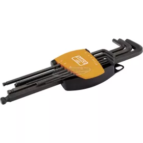   BAHCO gömbvégű imbuszkulcs készlet 1,5-10mm, hajlított, metrikus, 9 részes, mágnesezővel BE-9678