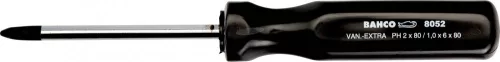BAHCO Megfordítható pengéjű PH2 csavarhúzó, fekete műanyag nyéllel, 6x80mm, 190mm 8052