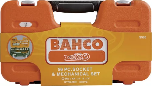 BAHCO Dugókulcs készlet 1/2"& 1/4", 56 részes Bi-hex S560