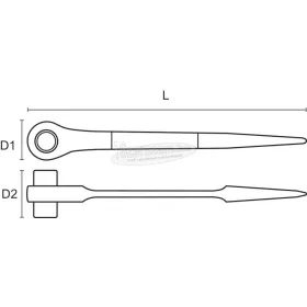   BAHCO Irányváltó állványozó csavarkulcs, Bi-hex, 19-22mm SC2RM-19-22