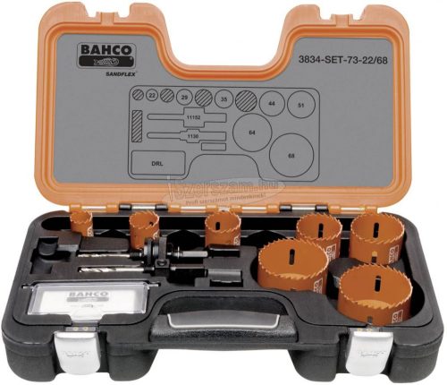 BAHCO Sandflex Bi-metal körkivágó készlet, 10 részes 22-68mm 3834-SET-73-22/68