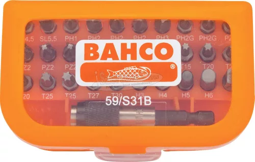 BAHCO Bitfej készlet, 31 részes SL+PH+PZ+T+HEX 59/S31B