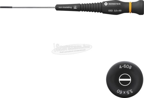 BERNSTEIN ESD Egyenes pengéjű csavarhúzó 3,5x60mm 4-608