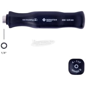   BERNSTEIN ESD csavarhúzó fogantyú bit mágnestartó 1/4" 105mm 4-117