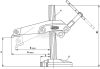 BESSEY GRS körmös gépasztali rögzítő 200/140mm GRS20-12