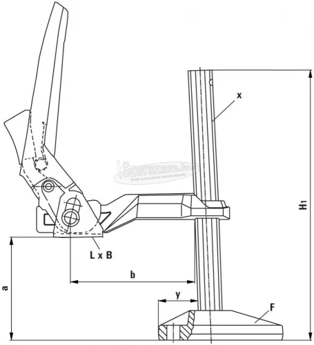 BESSEY BS gépasztali rögzítő 200/120mm BS4N