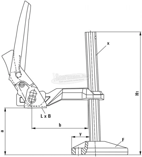 BESSEY BS gépasztali rögzítő 500/140mm BS6N