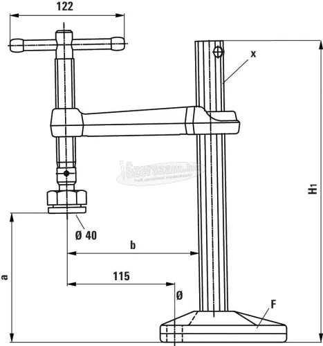BESSEY BSG gépasztali rögzítő 210/140mm BSG21-14