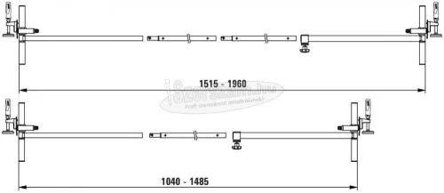 BESSEY ajtókeret bilincs hosszabbító 1960mm TUX