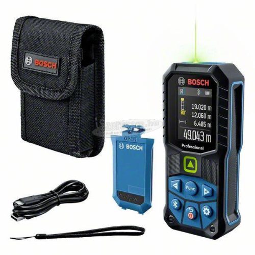 Bosch Professional GLM 50-27 CG Lézeres távolságmérő Állványadapter, 6,3mm (1/4"), Bluetooth-os, Dokumentiációs alkalmazás Mérési tartomány (max.) 50 m 0601072U01