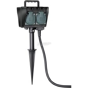   Brennenstuhl Leszúrható kerti elosztó 10m 4 dugalj H07RN-F 3G1,5 IP44 1154450