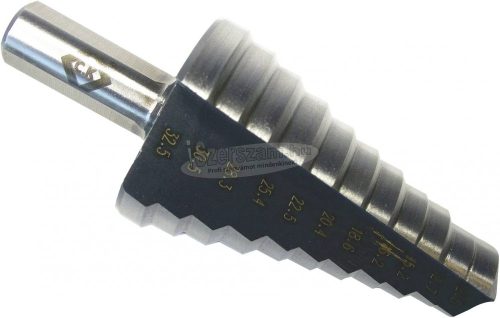 C.K T3012 HSS lépcsős fúró 12.5-32.5mm/80mm 3 oldalú szár 1db T3012