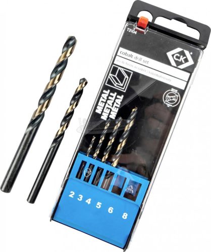 C.K Többcélú/Univerzális fúró készlet M35 cobalt acél 6 részes 2-8mm T3104