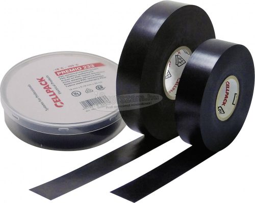 CELLPACK Szigetelőszalag Premio 233 Fekete 20m x 19mm 1db 223607