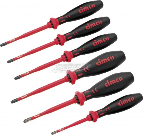 Cimco szigetelt Csavarhúzó készlet TORX+PZFL 6 részes VDE 1000V 11 7854