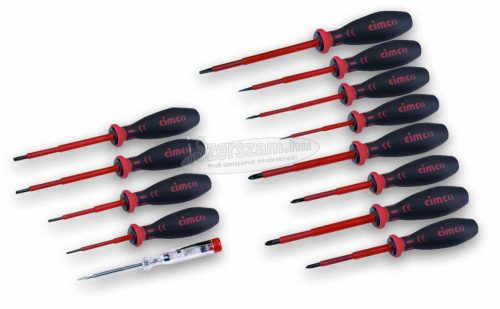 Cimco szigetelt Csavarhúzó készlet 13 részes SL+PH+PZ+TX VDE 1000V 11 7000