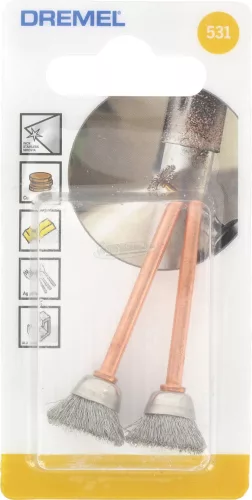 DREMEL Nemesacél kefe, 2db, 3.2mm, Dremel 26150531JA