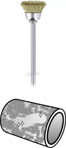 Dremel sárgaréz kefe, csiszoló korong 2 részes készlet 3.2mm Dremel 26150536JA