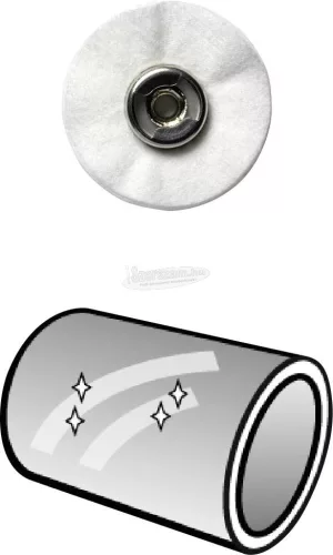 Dremel textil polírozó korong, szövet polírvatta 25mm-es átmérővel 2615S423JA