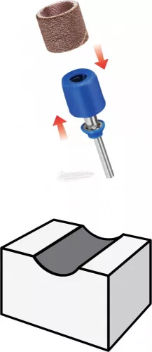 DREMEL EZ SpeedClic SC407 Csiszolótüske és csiszolószalagok, 13mm, szemcsézés: K60/K1120 2615S407JA
