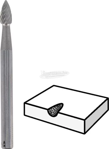 DREMEL 9911 Volfrám-karbid marószár, tojásheggyel 3,2mm, 2615991132