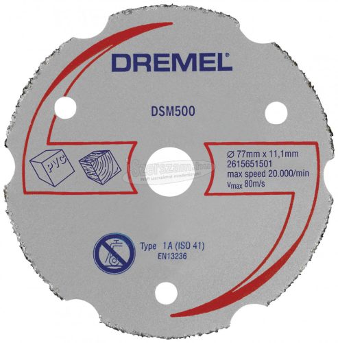 Dremel DSM500 2615S500JB Vágótárcsa, egyenes 77mm 1db 2615S500JB