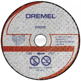  Dremel DSM520 2615S520JB Vágótárcsa, egyenes 77mm 2db 2615S520JB