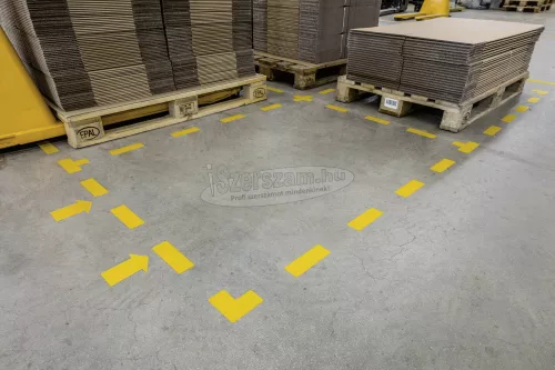 Durable Padlójelölő alakzat "T" sárga 10db 150x100x0.7mm 170004