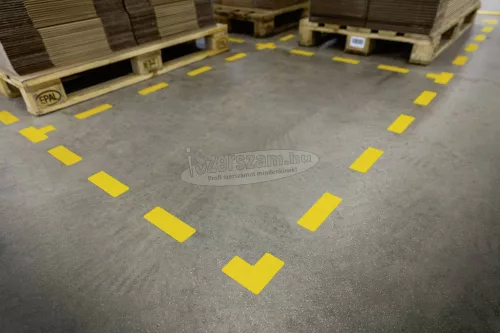 Durable Padlójelölő alakzat "T" sárga 10db 150x100x0.7mm 170004